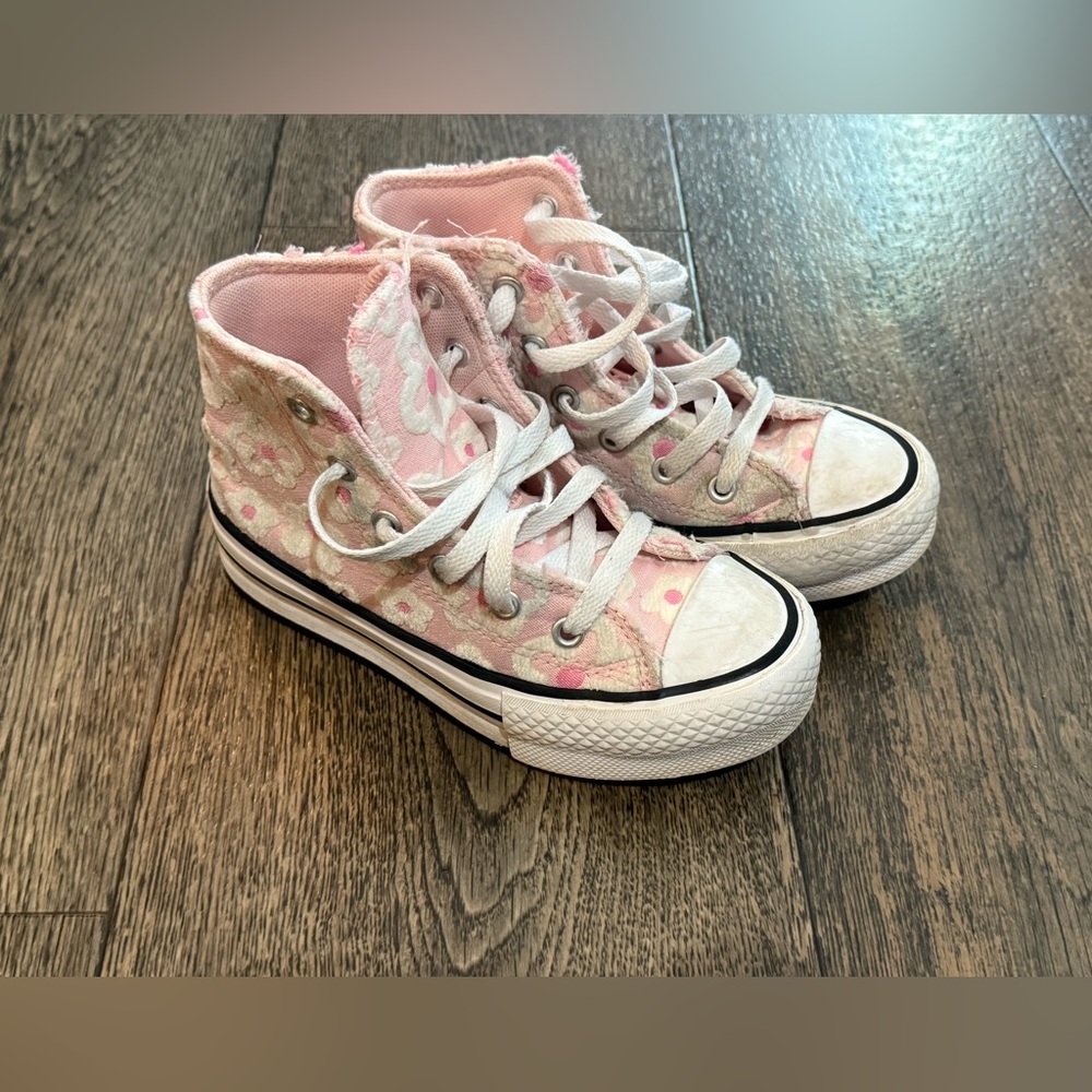 Converse Kids Pink Patterned High-Top Sneakers